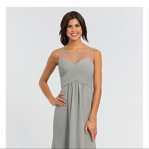 NWT Illusion-Neckline Chiffon Bridesmaid Dress